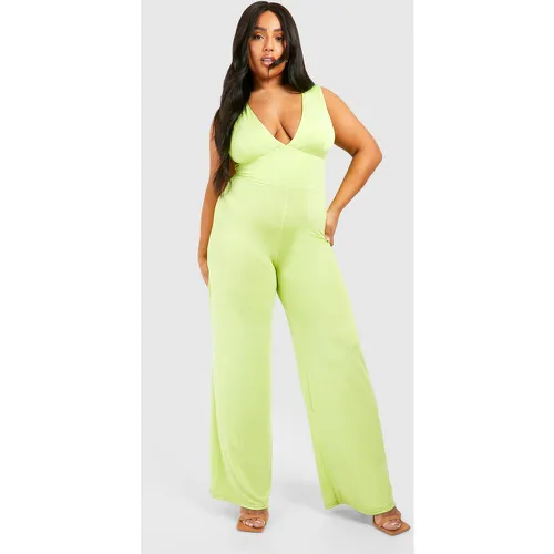 Grande Taille - Combinaison Large À Décolleté Plongeant - 46 - boohoo - Modalova