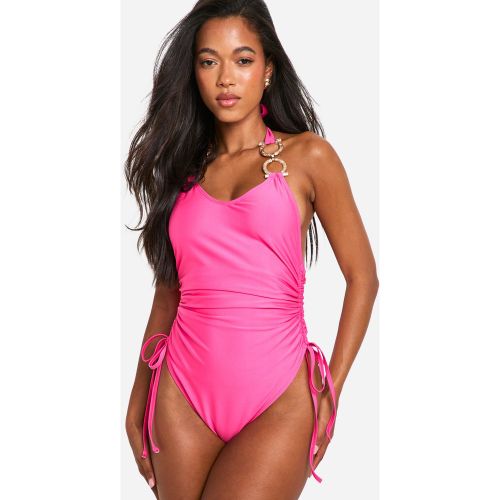 Maillot De Bain Froncé Strassé - 34 - boohoo - Modalova