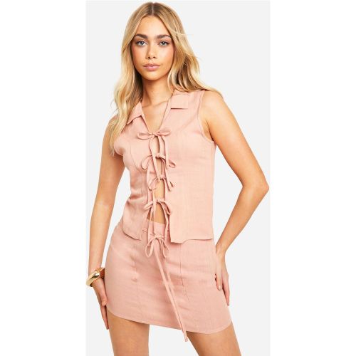 Top Noué - Or - 40, Or - boohoo - Modalova