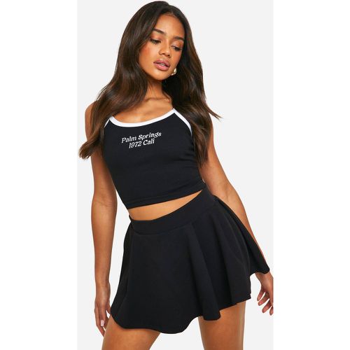 Jupe De Tennis Plissée En Jersey - M - boohoo - Modalova