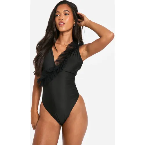 Maillot De Bain Une Pièce À Volants - 38 - boohoo - Modalova