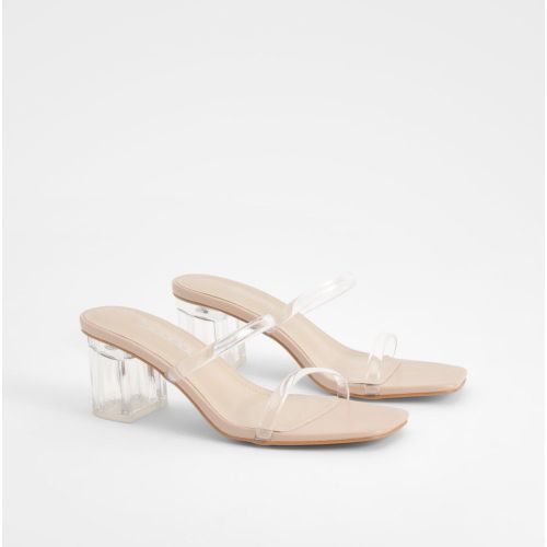 Mules Transparentes À Petit Talon - Pointure Large - 36 - boohoo - Modalova