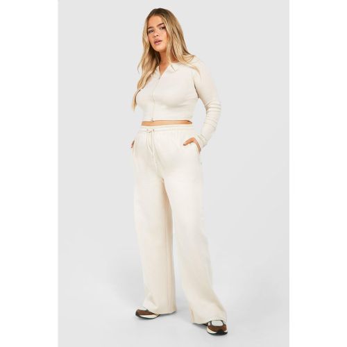 Grande Taille - Ensemble Côtelé À Manches Longues Et Jogging - 44 - boohoo - Modalova
