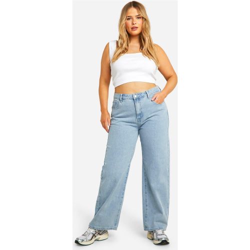 Grande Taille - Jean Droit Délavé - 44 - boohoo - Modalova