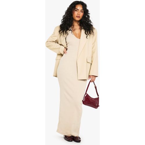 Robe Longue Basique À Décolleté Plongeant - 38 - boohoo - Modalova