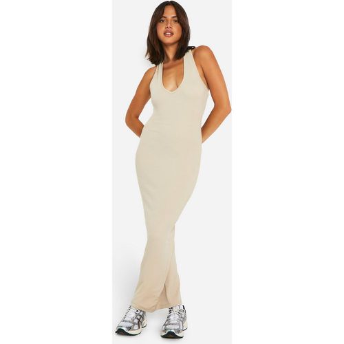 Robe Longue Basique À Décolleté Plongeant - 40 - boohoo - Modalova