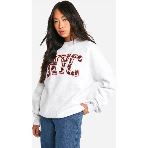 Sweat Léopard À Écusson Nyc - S - boohoo - Modalova