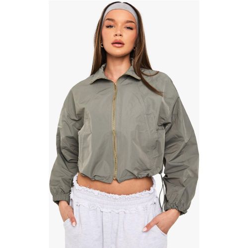 Veste Oversize Zippée En Nylon - 36 - boohoo - Modalova
