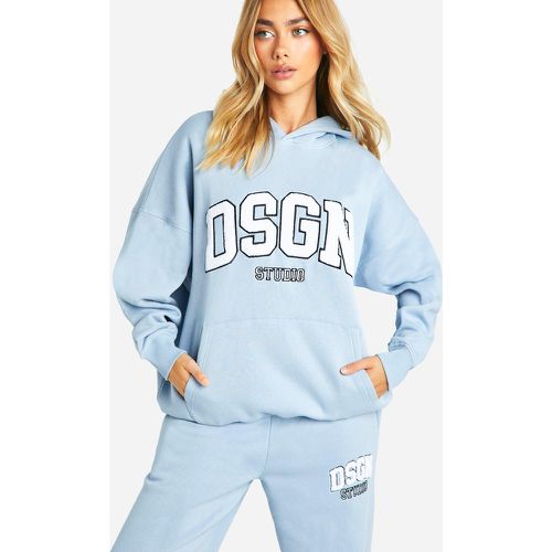 Sweat À Capuche Oversize À Slogan Dsgn - L - boohoo - Modalova