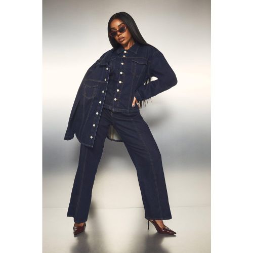 Grande Taille - Jean Cargo À Coutures Contrastantes - 44 - boohoo - Modalova
