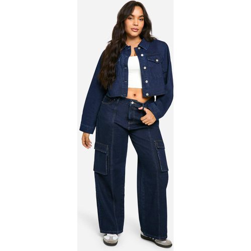 Grande Taille - Jean Cargo À Coutures Contrastantes - 46 - boohoo - Modalova