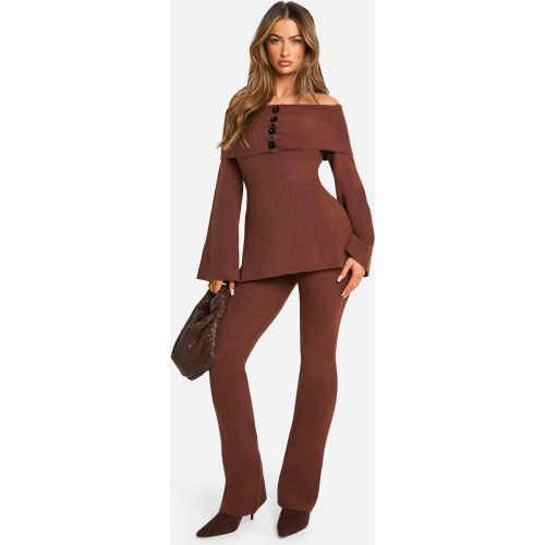 Pantalon Flare Côtelé Premium - S - boohoo - Modalova