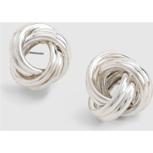 Boucles D'Oreilles Torsadées Strassées - One Size - boohoo - Modalova