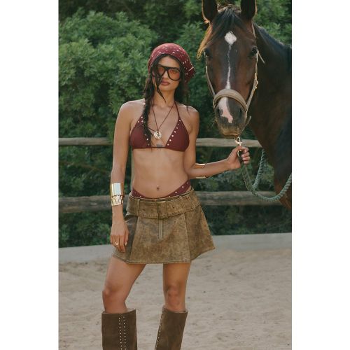 Mini-Jupe Délavée À Ceinture - 34 - boohoo - Modalova