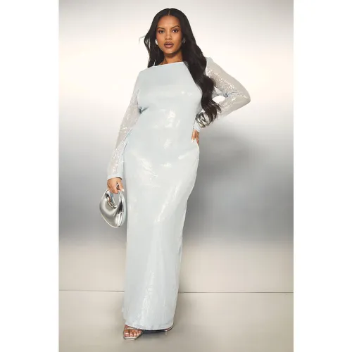 Grande Taille - Robe Longue Pailletée Nouée - 46 - boohoo - Modalova