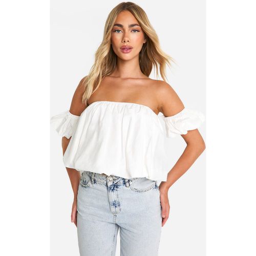 Top Bouffant En Coton - 38 - boohoo - Modalova