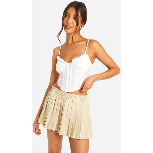 Corset À Col Carré Et Dentelle - 36 - boohoo - Modalova