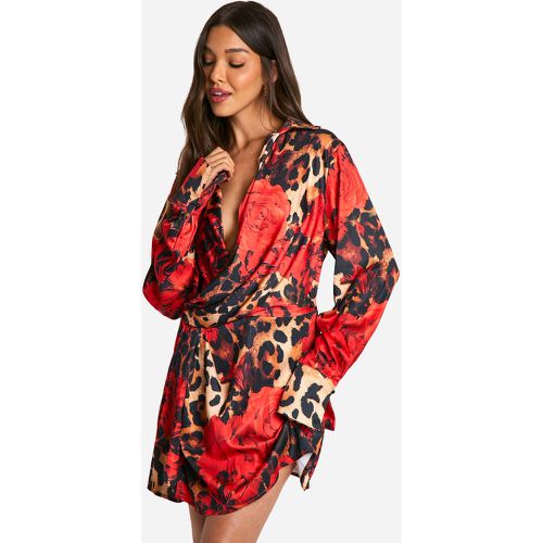 Robe Courte À Décolleté Plongeant - 40 - boohoo - Modalova