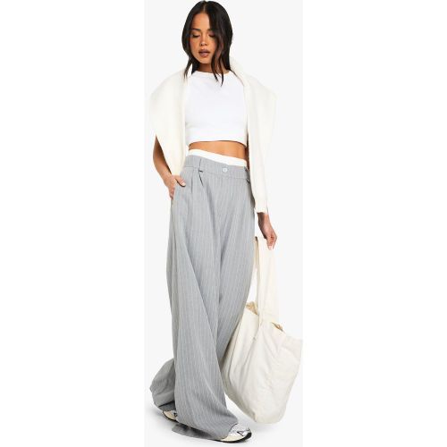 Pantalon Large À Rayures Fines - 34 - boohoo - Modalova