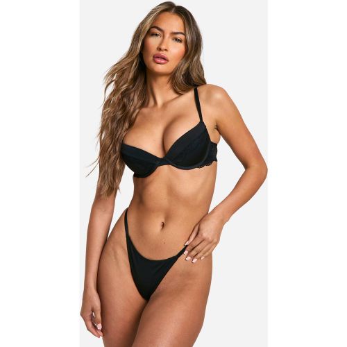 String Basique - Noir - S, Noir - boohoo - Modalova