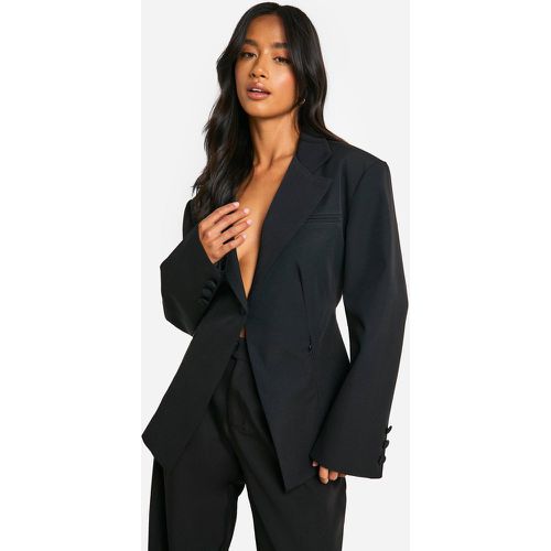 Petite" - Blazer De Costume À Taille Cintrée - 38 - boohoo - Modalova