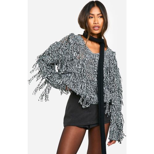 Pull En Maille À Franges - L - boohoo - Modalova