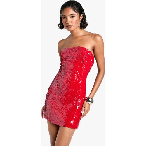 Tall" - Robe Bustier À Paillettes - 38 - boohoo - Modalova