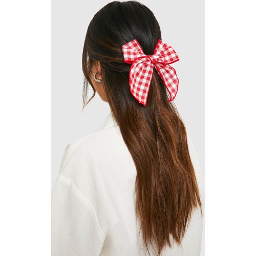 Pince À Cheveux À Imprimé Vichy - One Size - boohoo - Modalova
