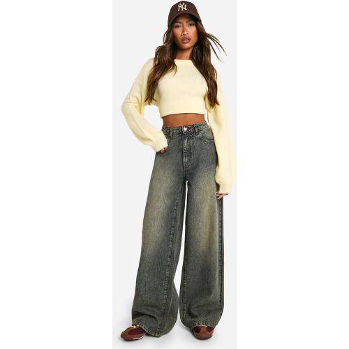Jean Droit - Bleu - 8/32L, Bleu - boohoo - Modalova