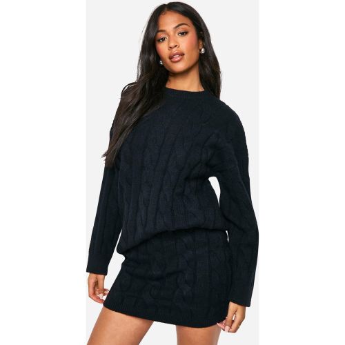 Tall" - Ensemble Avec Pull Torsadé Et Mini-Jupe - S - boohoo - Modalova