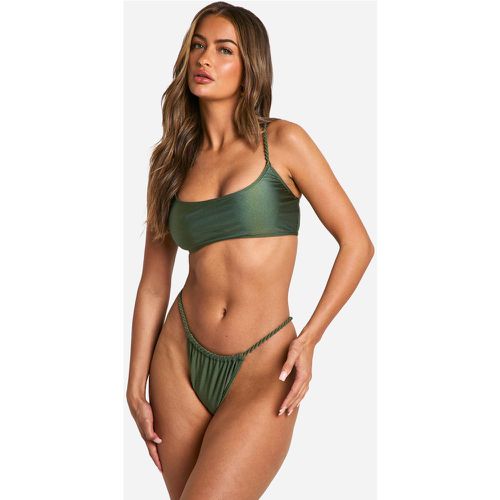 Bas De Maillot Froncé Tressé - 38 - boohoo - Modalova