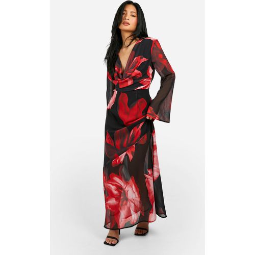 Petite" - Robe Longue Fleurie À Col Bénitier - 42 - boohoo - Modalova