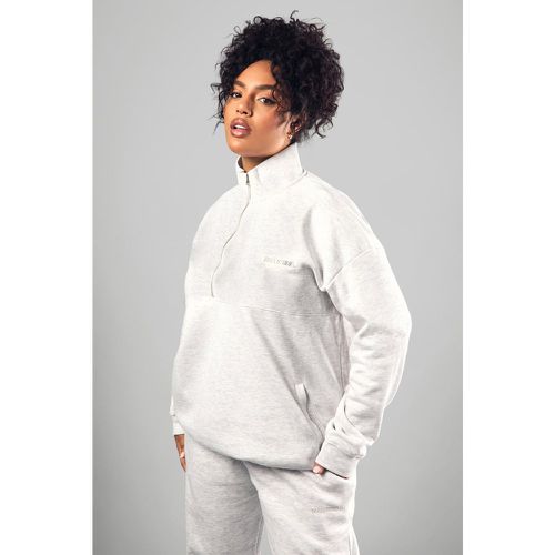 Sweat Oversize À Col Zippé Et Broderie Dsgn Studio - 56 - boohoo - Modalova