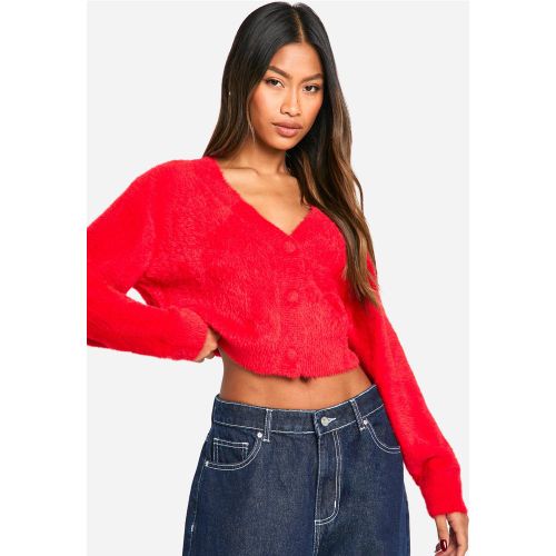 Cardigan Court En Maille Soyeuse - S - boohoo - Modalova