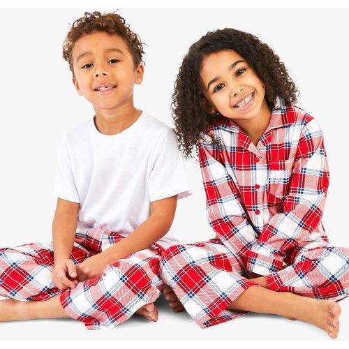 Pyjama À Carreaux Avec Chemise Et Pantalon - 5-6 Yrs - boohoo - Modalova