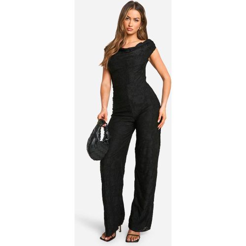 Combinaison Large À Col Bénitier Et Motif Jacquard - 36 - boohoo - Modalova