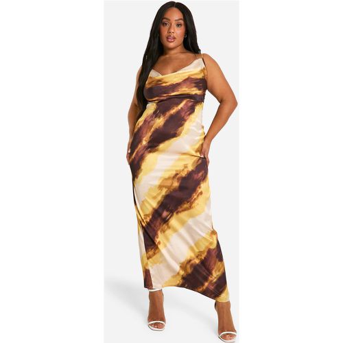 Grande Taille - Robe Nuisette À Imprimé Marbre - 46 - boohoo - Modalova