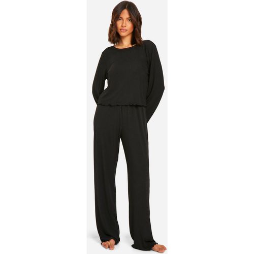 Ensemble De Pyjama Texturé À Ourlets Ondulés - 36 - boohoo - Modalova