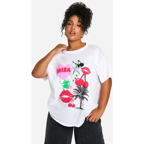 Grande Taille - T-Shirt Oversize Imprimé - 46 - boohoo - Modalova
