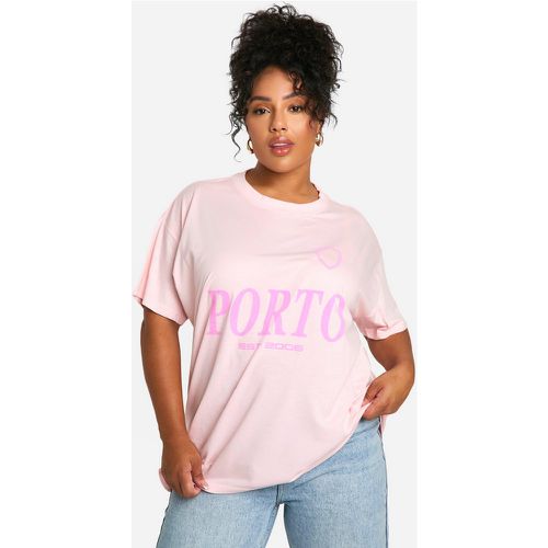 Grande Taille - T-Shirt Oversize À Slogan Porto - 44 - boohoo - Modalova