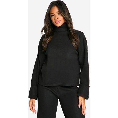 Top Oversize Côtelé À Manches Larges - 40 - boohoo - Modalova