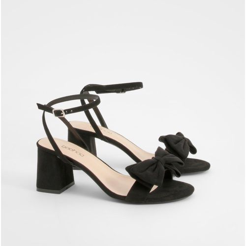 Chaussures À Talon Carré Et Nœud - Pointure Large - 38 - boohoo - Modalova