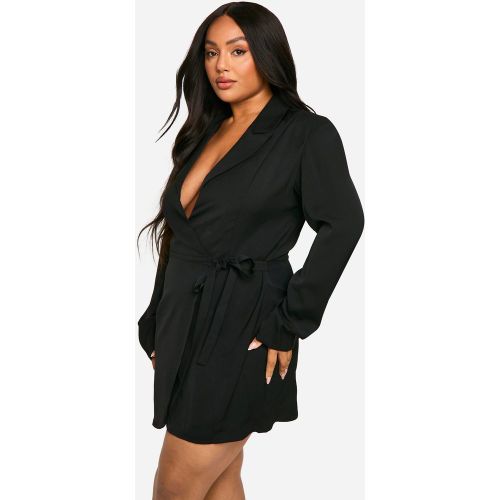 Grande Taille - Robe Portefeuille Habillée - 44 - boohoo - Modalova