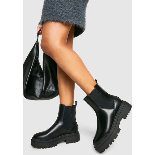 Bottines Chelsea À Plateforme Et Empiècement Contrastant - 38 - boohoo - Modalova