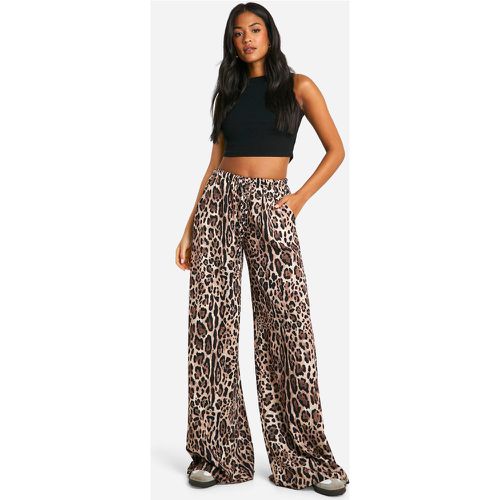 Tall" - Pantalon Large À Imprimé Animal - 38 - boohoo - Modalova