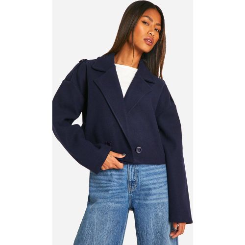 Veste Courte Effet Laine - 38 - boohoo - Modalova