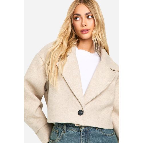 Veste Courte Effet Laine - 36 - boohoo - Modalova
