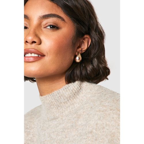 Boucles D'Oreilles Pendantes Texturées - One Size - boohoo - Modalova