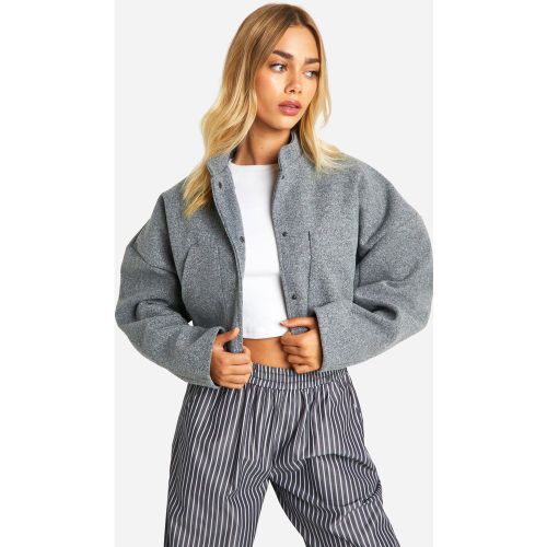Bomber Oversize Effet Laine - 38 - boohoo - Modalova