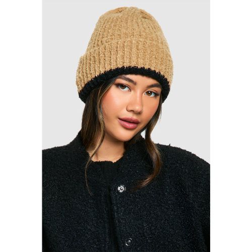 Bonnet En Maille Duveteuse - One Size - boohoo - Modalova